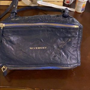 Givenchy Mini Pandora Navy Leather Cross Body Bag